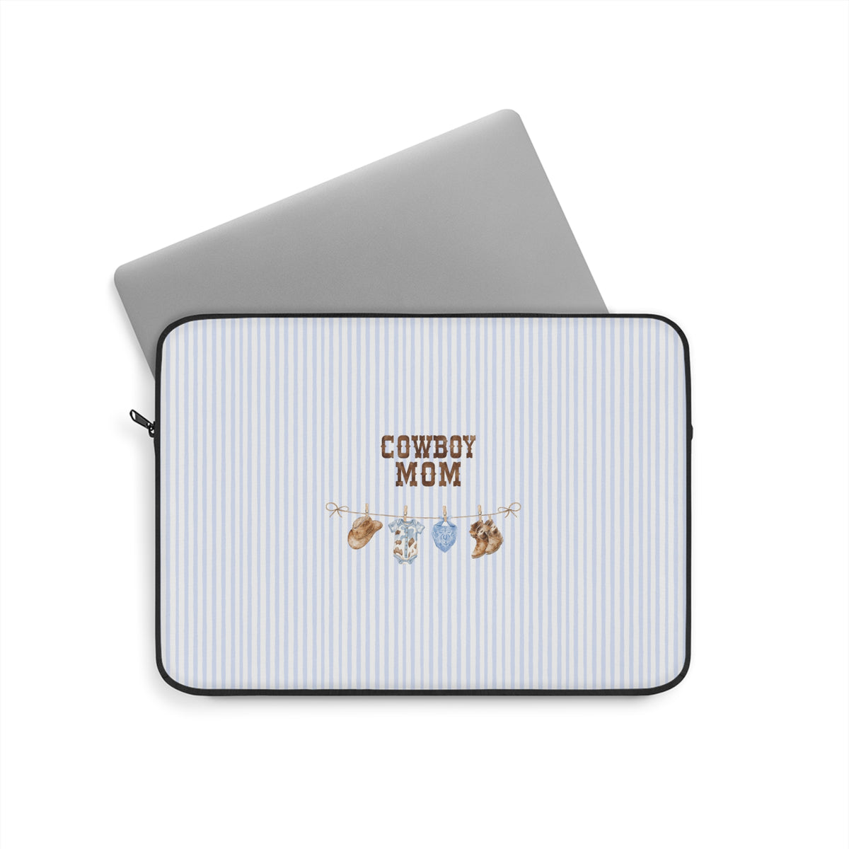 BLUE STRIPES COWBOY MOM COUNTRY KINDLE IPAD & LAPTOP SLEEVE