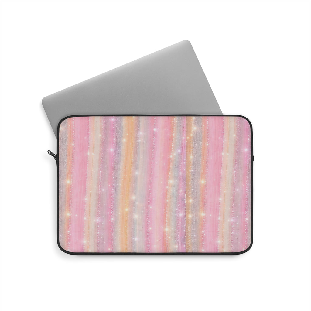 PINK FAIRY DUST STRIPES KINDLE IPAD & LAPTOP SLEEVE