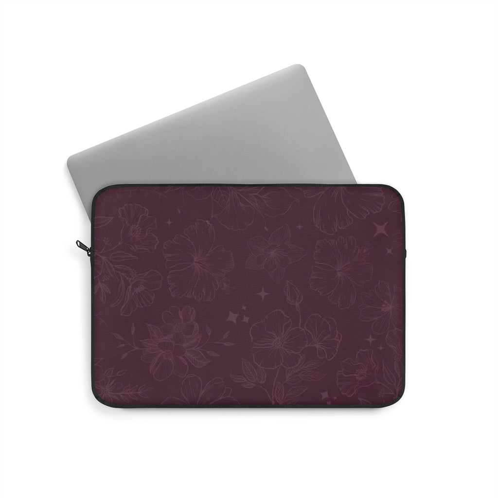 BURGUNDY AMOUR FLORAL KINDLE IPAD & LAPTOP SLEEVE