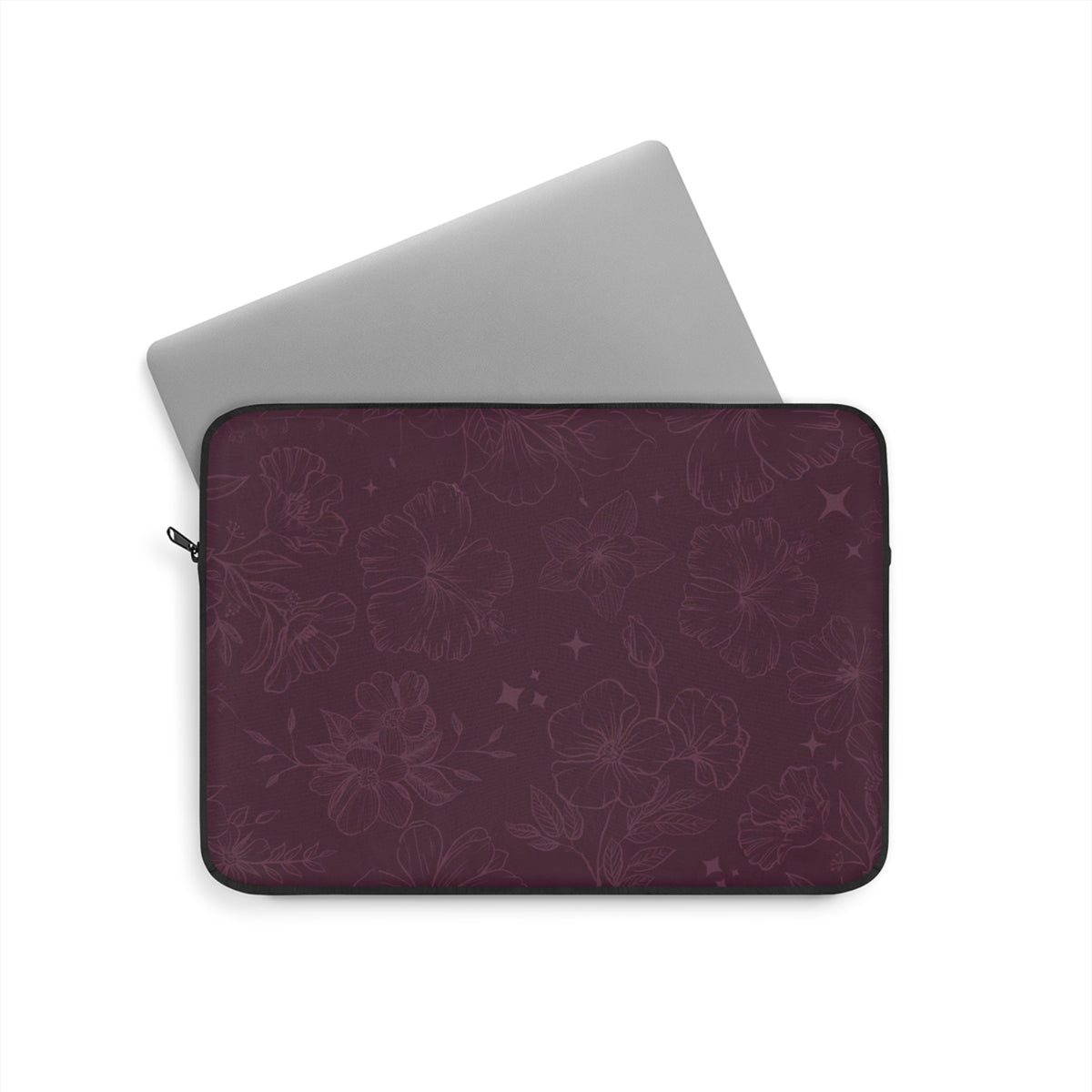 BURGUNDY AMOUR FLORAL KINDLE IPAD & LAPTOP SLEEVE