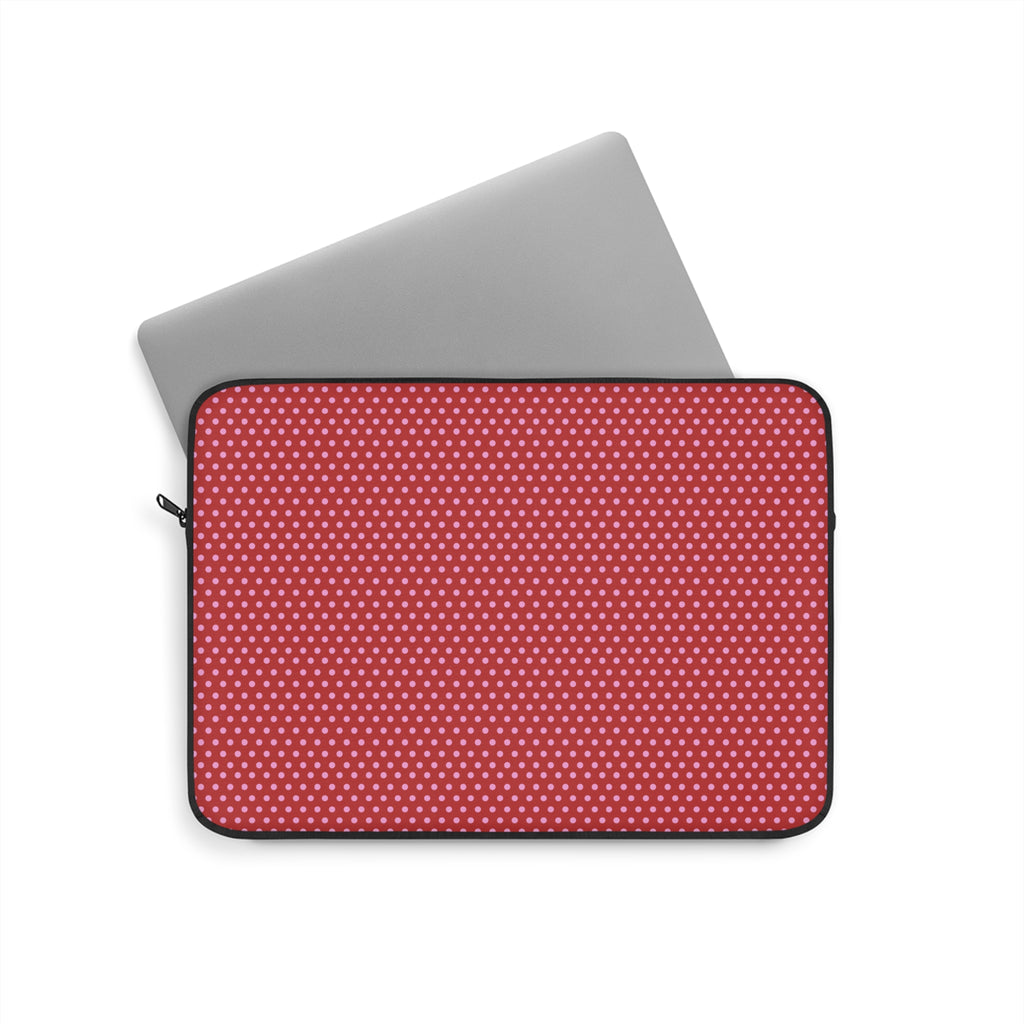 RED PINK POLKA DOTS KINDLE IPAD & LAPTOP SLEEVE