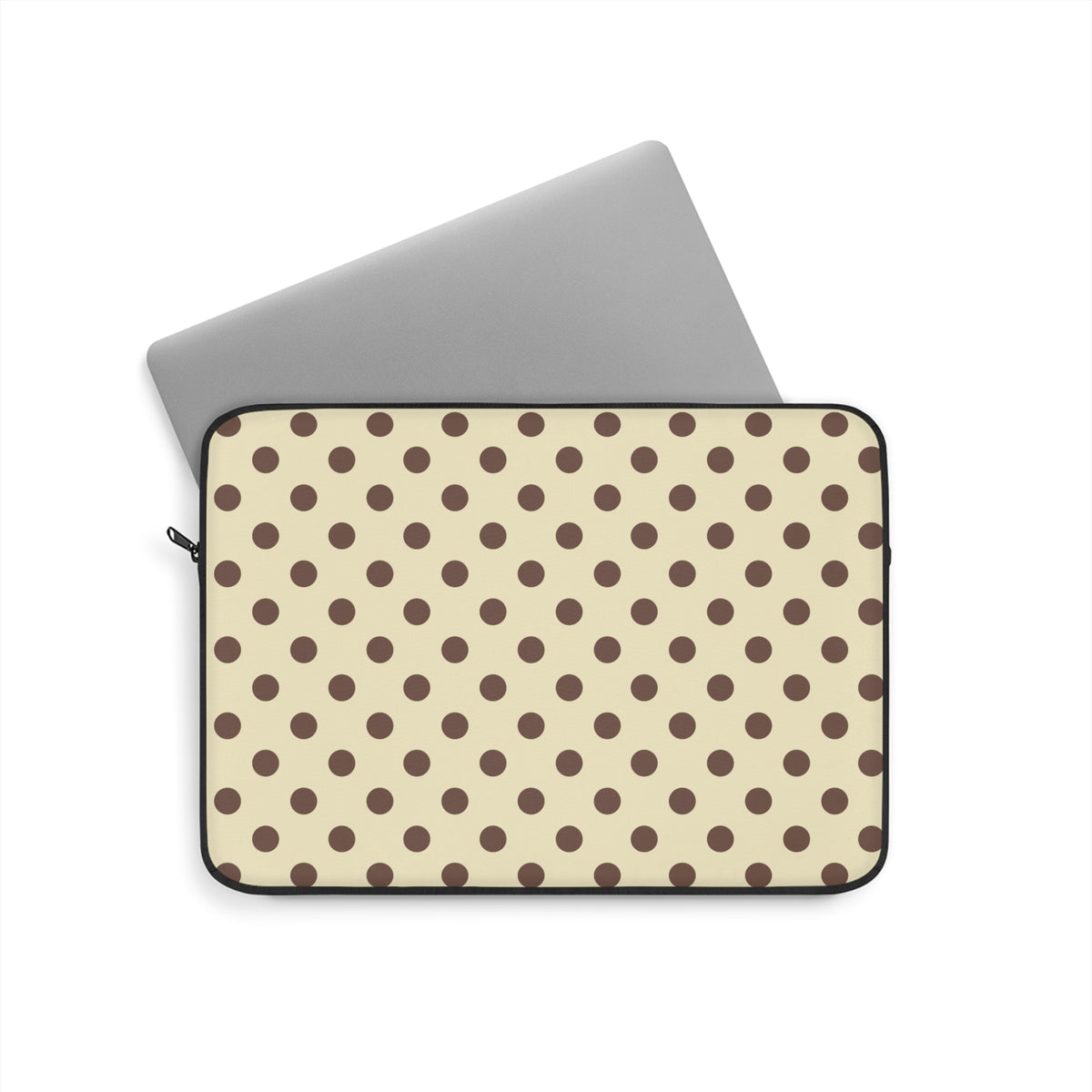 BUTTER YELLOW BROWN POLKA DOTS KINDLE IPAD & LAPTOP SLEEVE
