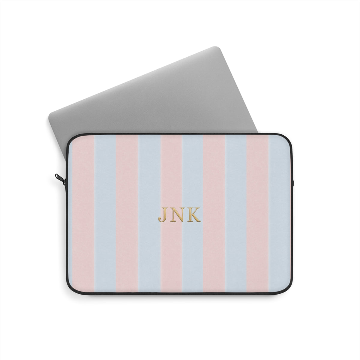 PERSONALIZED NAME CUSTOM PINK & BLUE STRIPES KINDLE IPAD & LAPTOP SLEEVE
