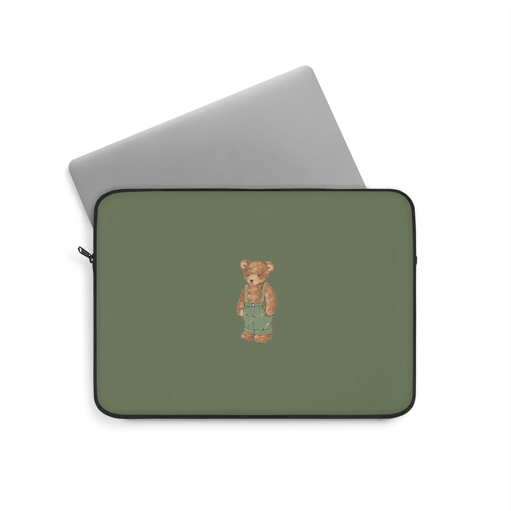 LIGHT GREEN TEDDY BEAR IPAD & LAPTOP SLEEVE
