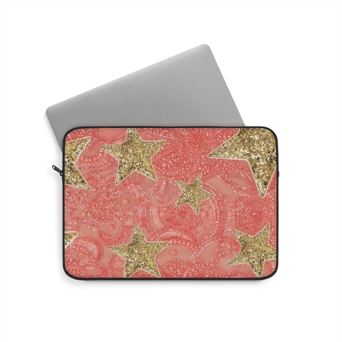 CORAL CRUSH EMBELLISHED GOLD KINDLE IPAD & LAPTOP SLEEVE