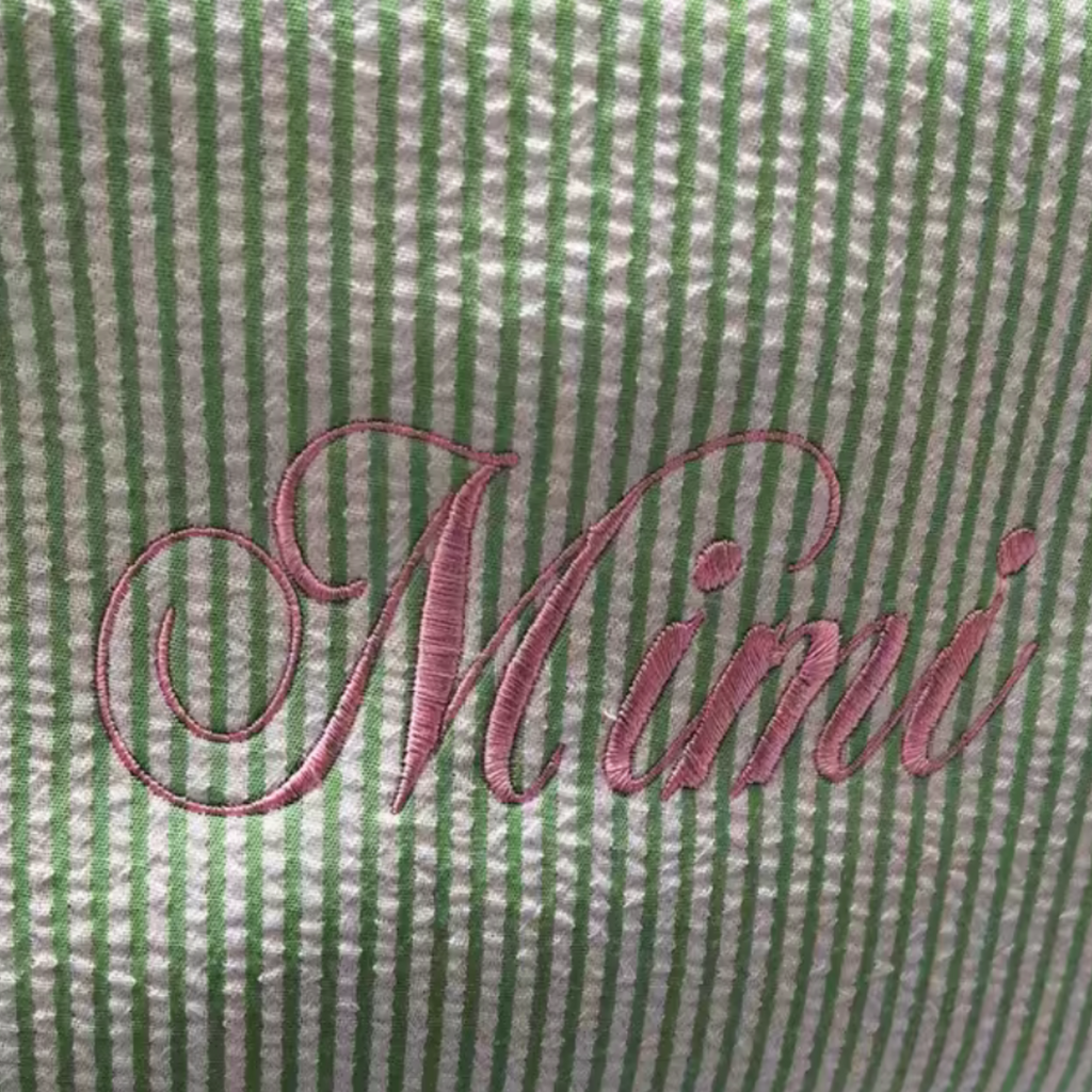 GREEN STRIPES CUSTOM BAG