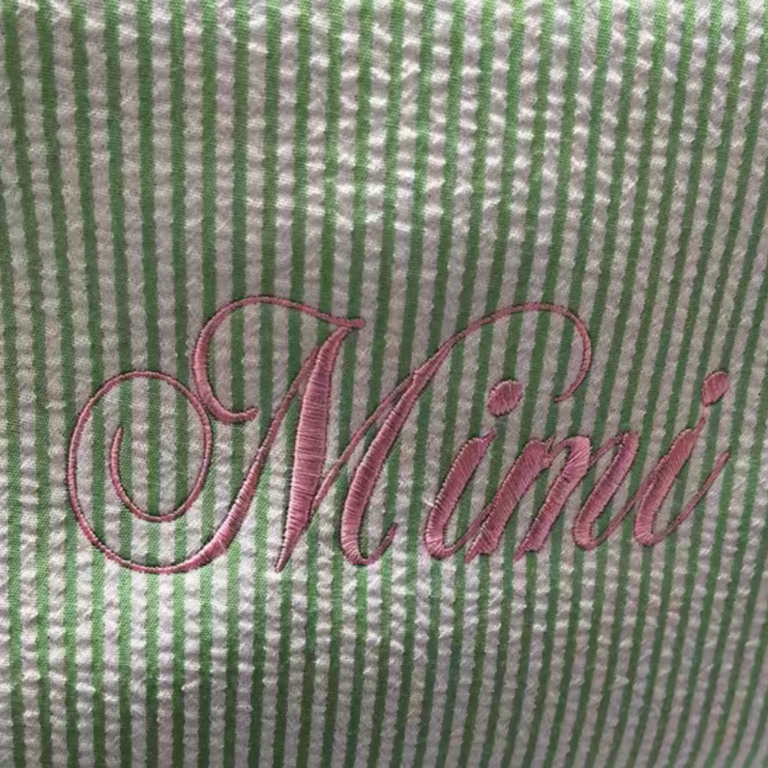 GREEN STRIPES CUSTOM BAG