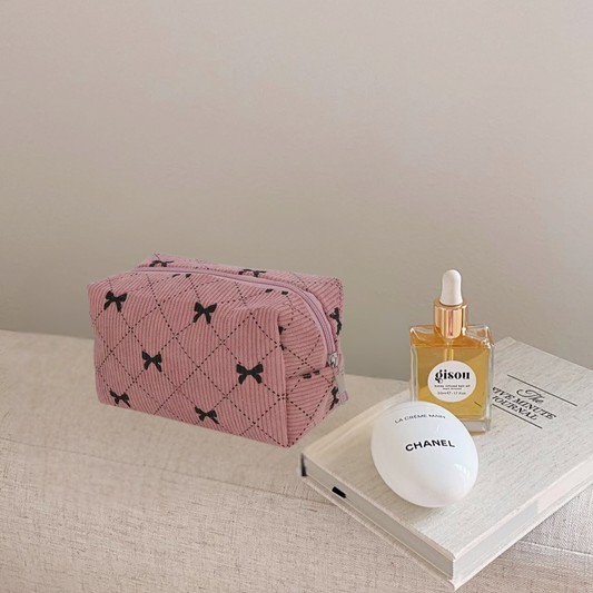 CORDUROY BOW POUCH
