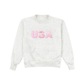 PINK GINGHAM USA GRAY COZY CREWNECK