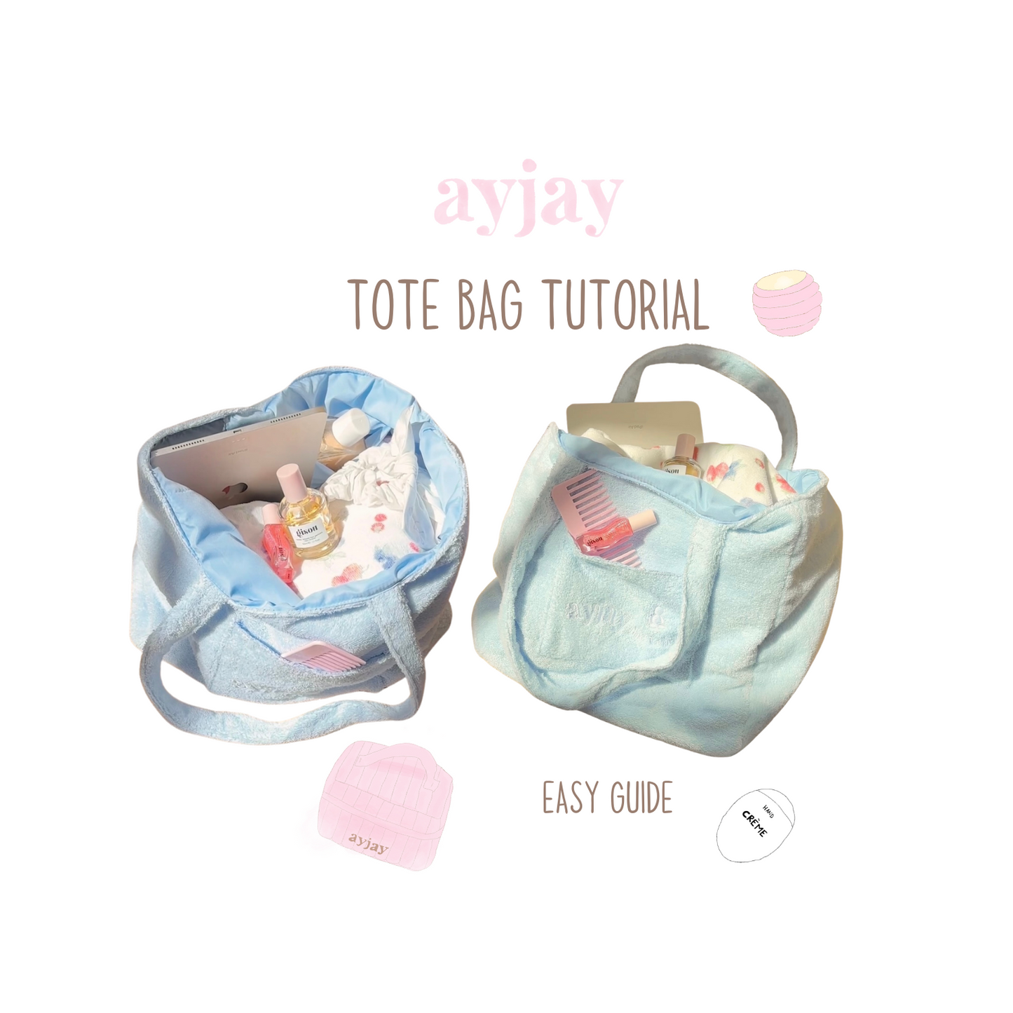AYJAY DIY TOTE BAG TUTORIAL + PATTERN