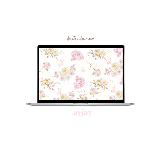AYJAY BEIGE FLORAL SCREENSAVER