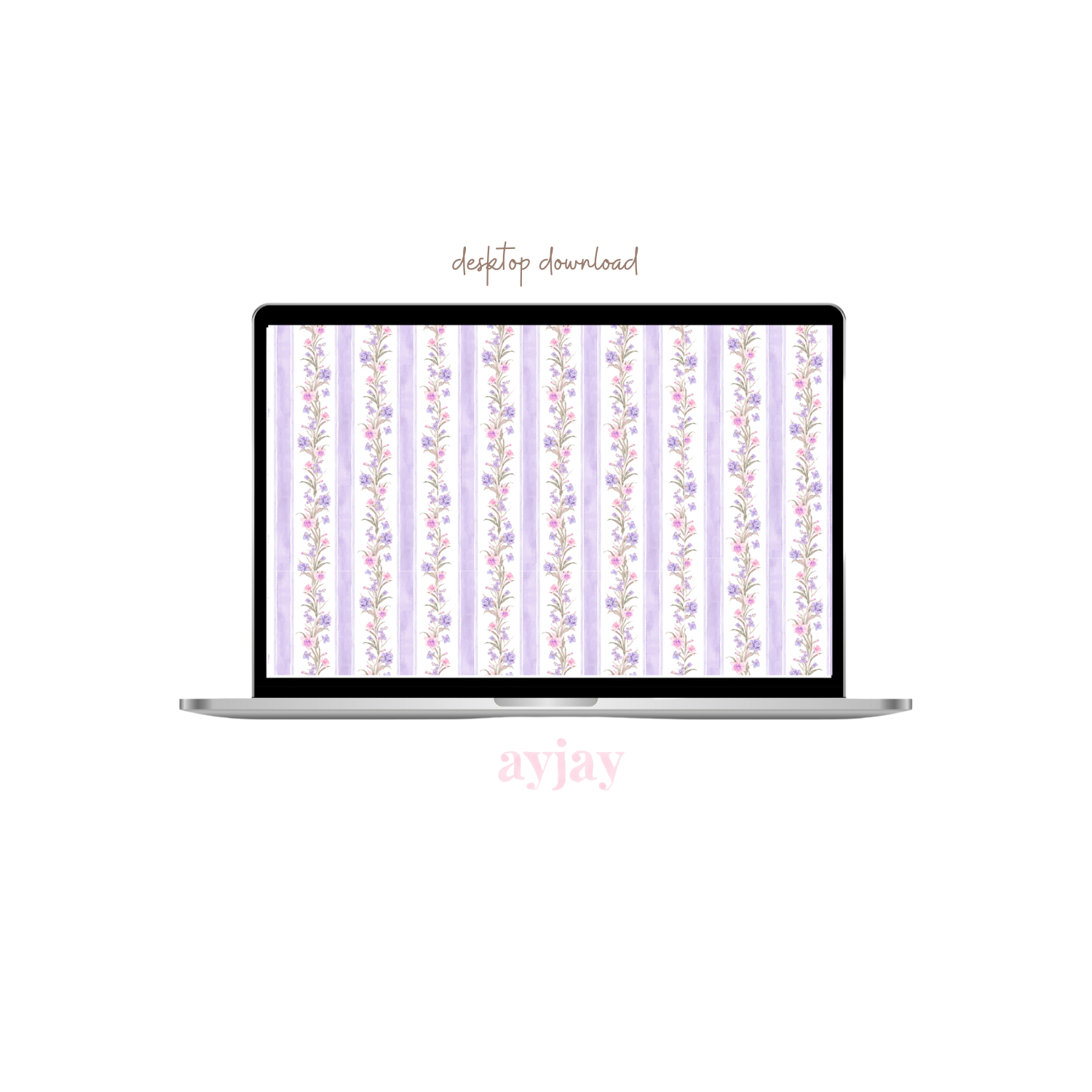 AYJAY PURPLE STRIPES FLORAL SCREENSAVER