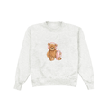GREY TEDDY BEAR ON THE GO COZY CLUB CREWNECK