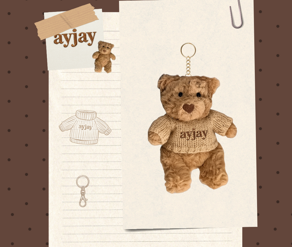 HOLIDAY EDITION AYJAY BEAR BAG CHARM