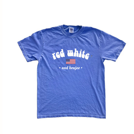 RED WHITE & BOUJEE TEE