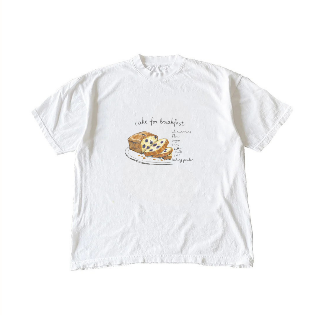WHITE BLUEBERRY CAKE FOR BREAKFAST T-SHIRT