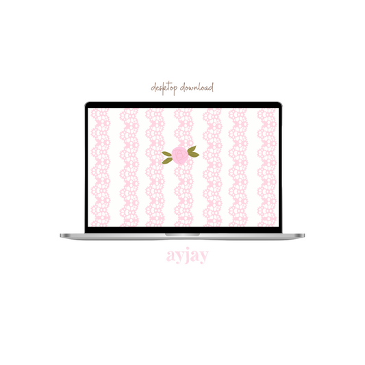 AYJAY PINK LACE KNIT SCREENSAVER
