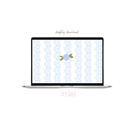 AYJAY BLUE LACE KNIT SCREENSAVER