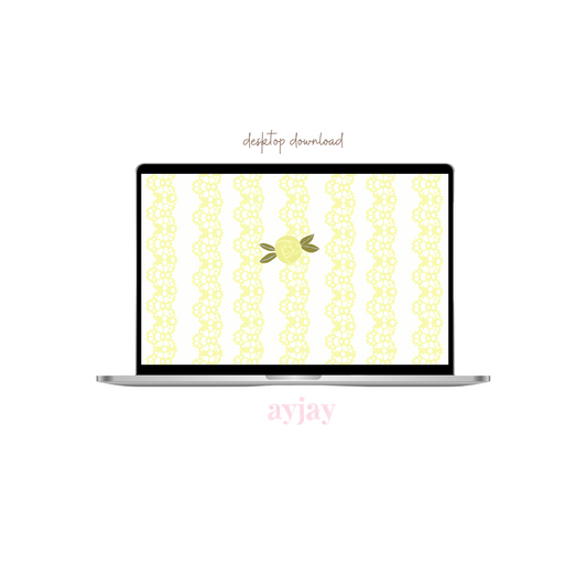 AYJAY YELLOW LACE KNIT SCREENSAVER