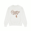 WHITE COWBOY WIFEY COZY CLUB CREWNECK