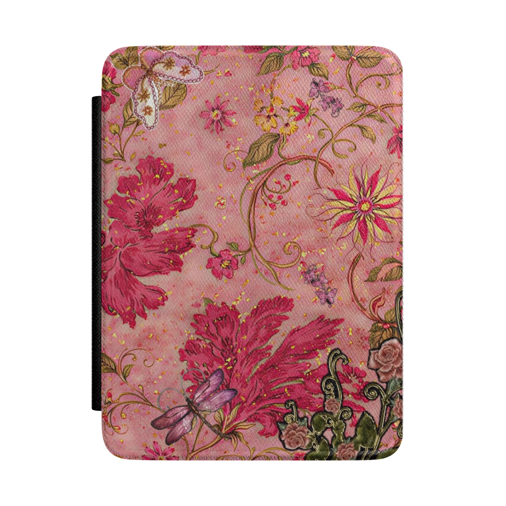 GLISTENING EMBELLISHED FLORAL KINDLE CASE HARDCOVER