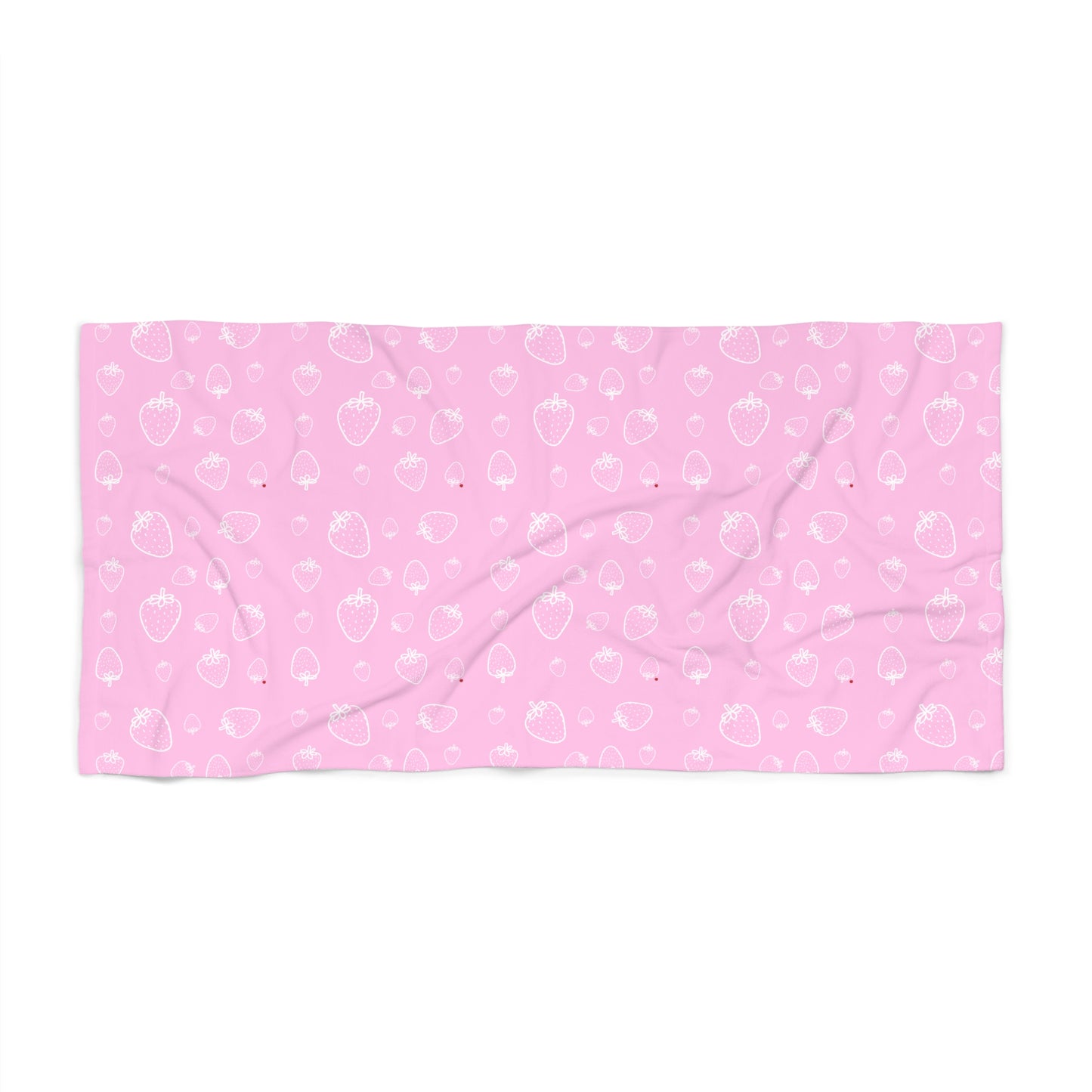 PINK STRAWBERRIES BEACH TOWEL