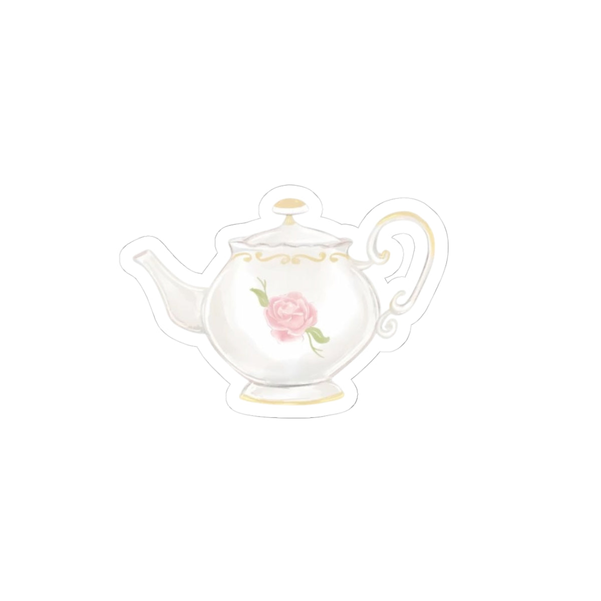 FLORAL TEA POT STICKER