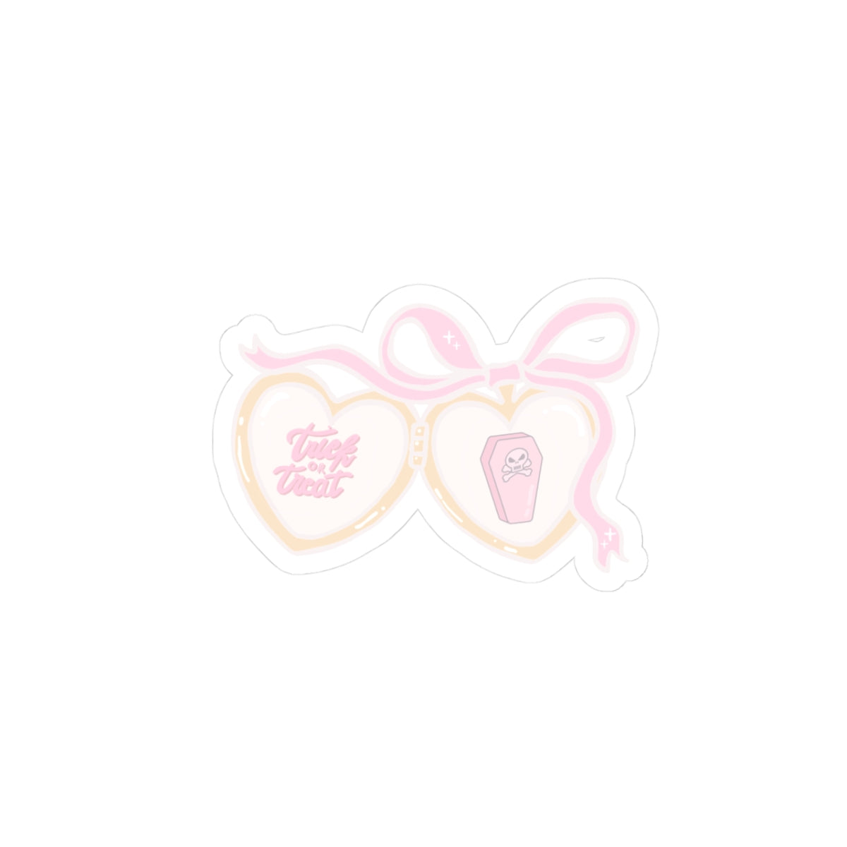 TRICK OR TREAT HEART LOCKET STICKER