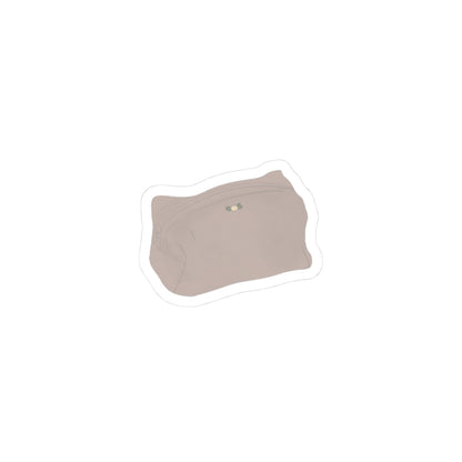 BROWN MAKEUP BAG STICKER