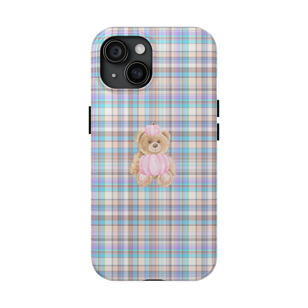 PLAID TEDDY PHONE CASE