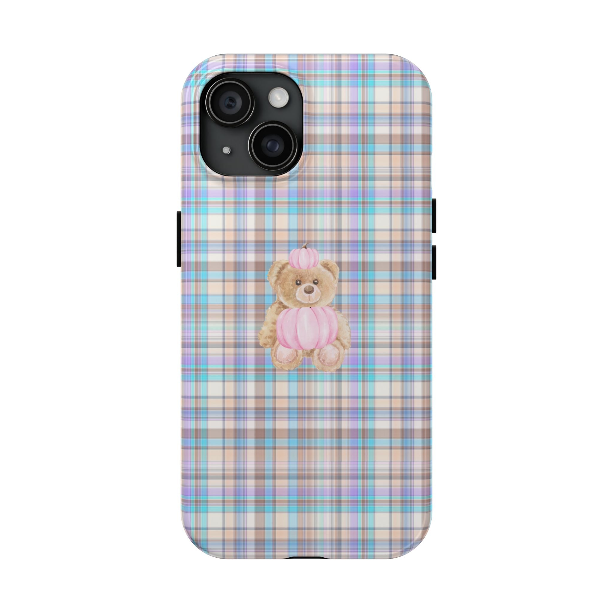 PLAID TEDDY PHONE CASE