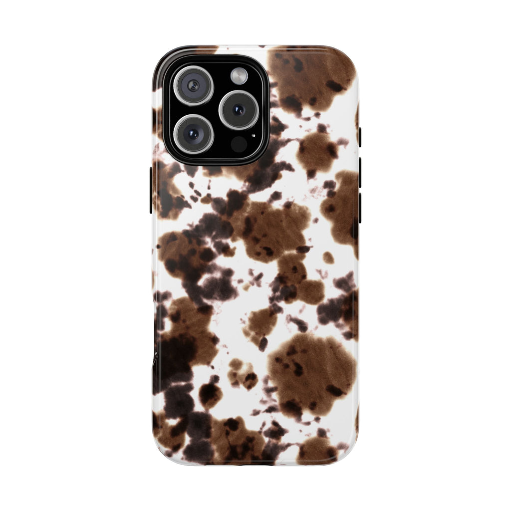 BROWN COW ANIMAL PRINT PHONE CASE