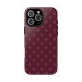 PLUM POLKA DOTS PHONE CASE