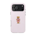 PINK STRIPES RL TEDDY BEAR PHONE CASE