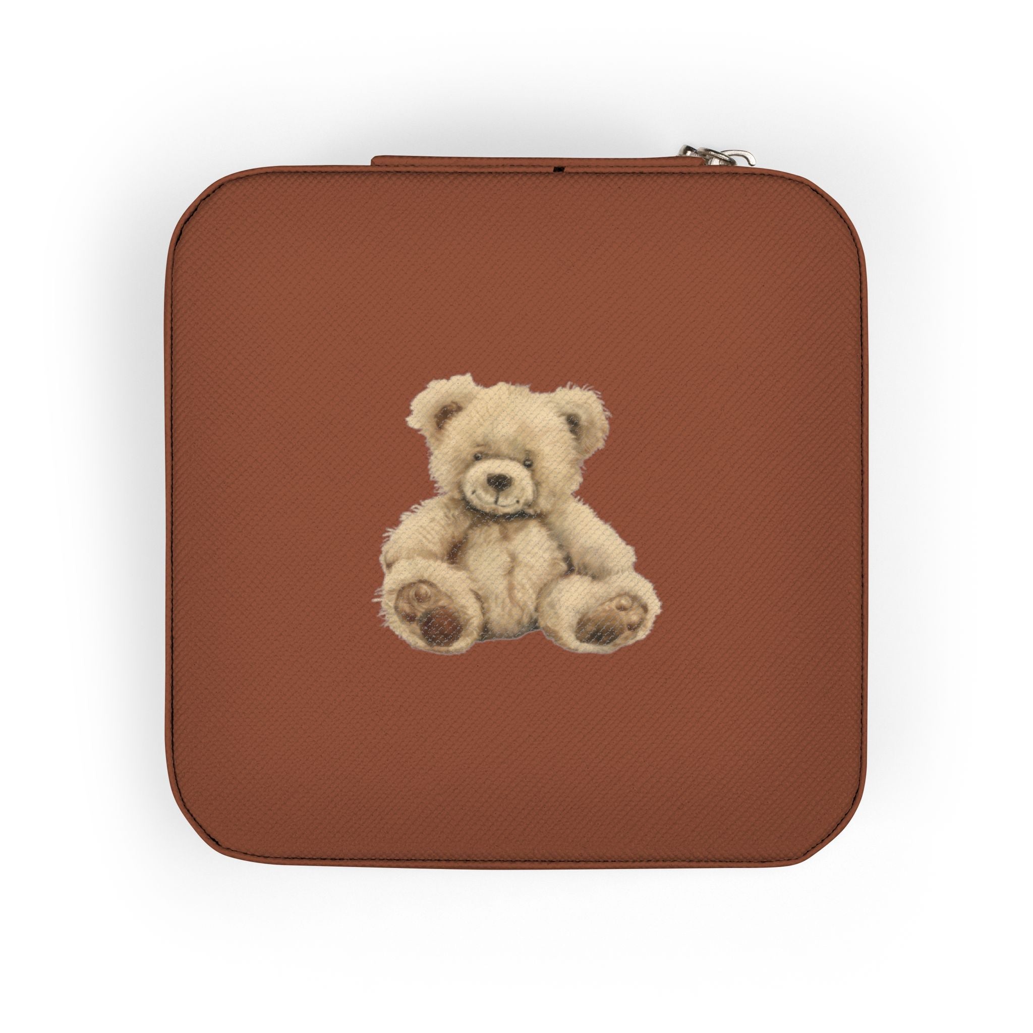 BROWN TEDDY BEAR JEWELRY TRAVEL BAG