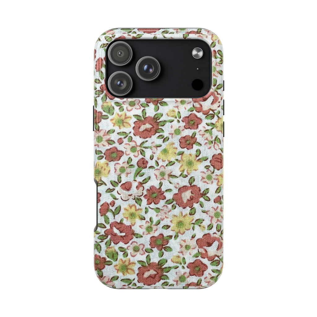 COUNTRY ORANGE BROWN FLORAL PHONE CASE