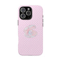 PINK POLKA DOT PEARL SHELL MERMAID PHONE CASE