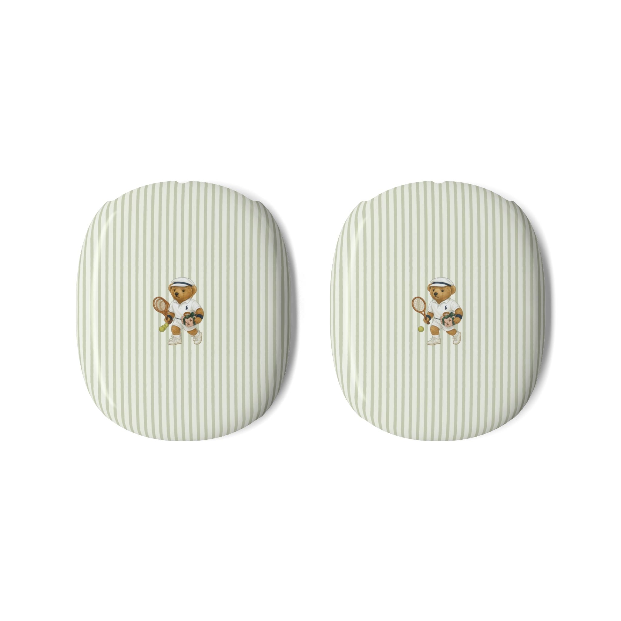 GREEN STRIPES RL TEDDY TENNIS BEAR AIRPODS MAX CASE COVERS