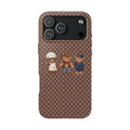 BROWN POLKA DOTS RL TEDDY BEARS PHONE CASE
