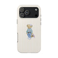 BEIGE STRIPES RL CLASSIC TEDDY BEAR PHONE CASE