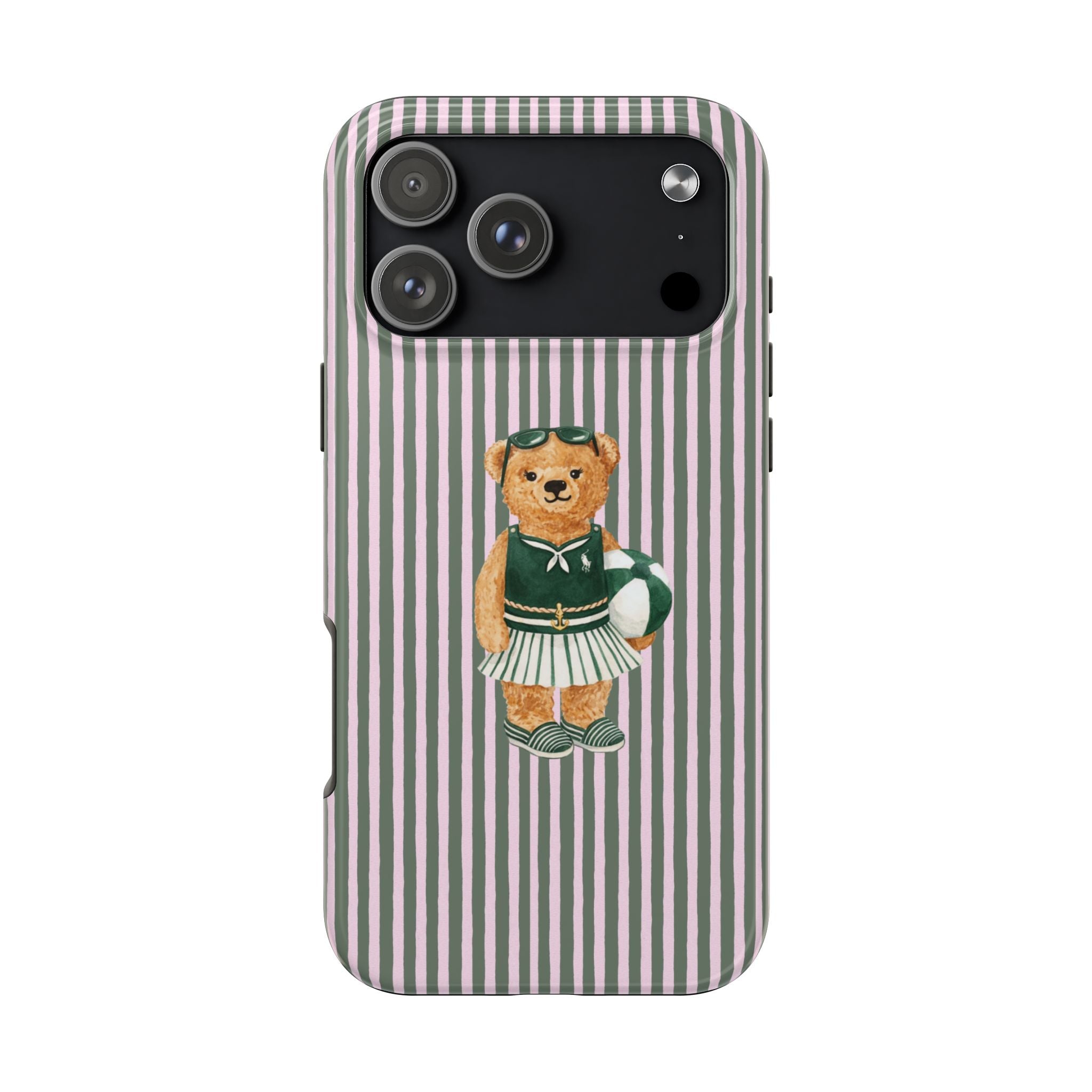 BEVERLY HILLS STRIPES RL POLO TEDDY BEAR PHONE CASE