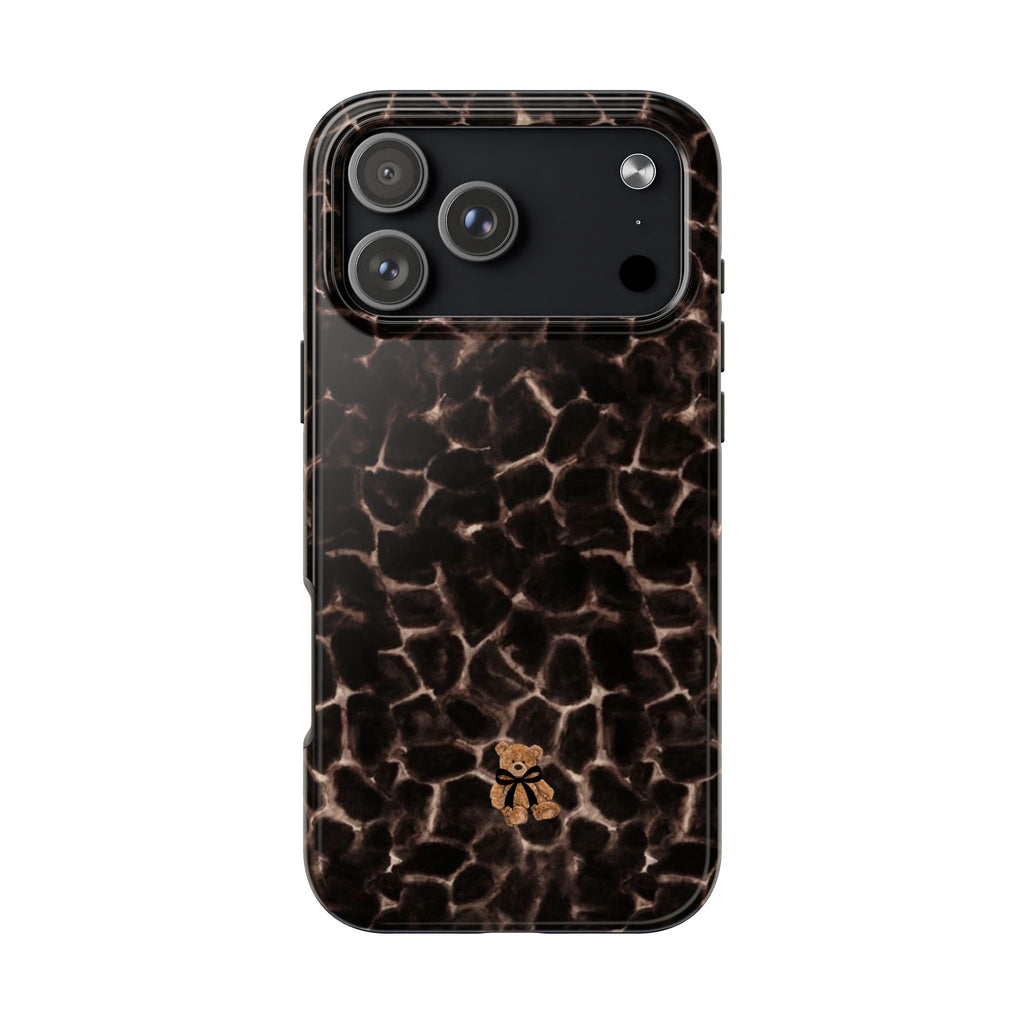 BROWN TORTOISE SHELL TEDDY BEAR PHONE CASE