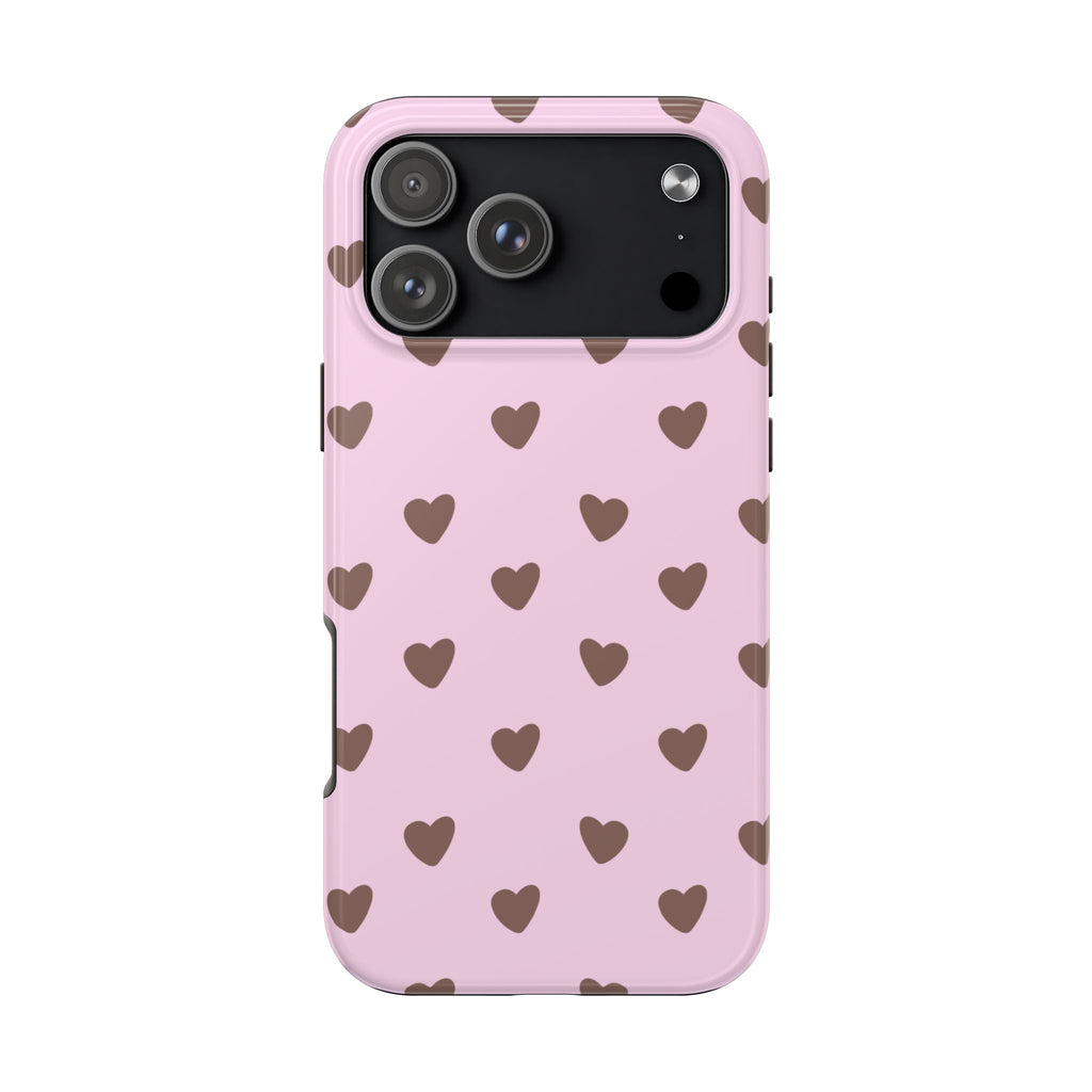 PINK DOTTY ABOUT YOU HEARTS PHONE CASE