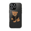 BLACK WHITE POLKA DOTS CLASSIC TEDDY BEAR PHONE CASE