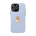 BLUE STRIPES BREW BEAR PHONE CASE