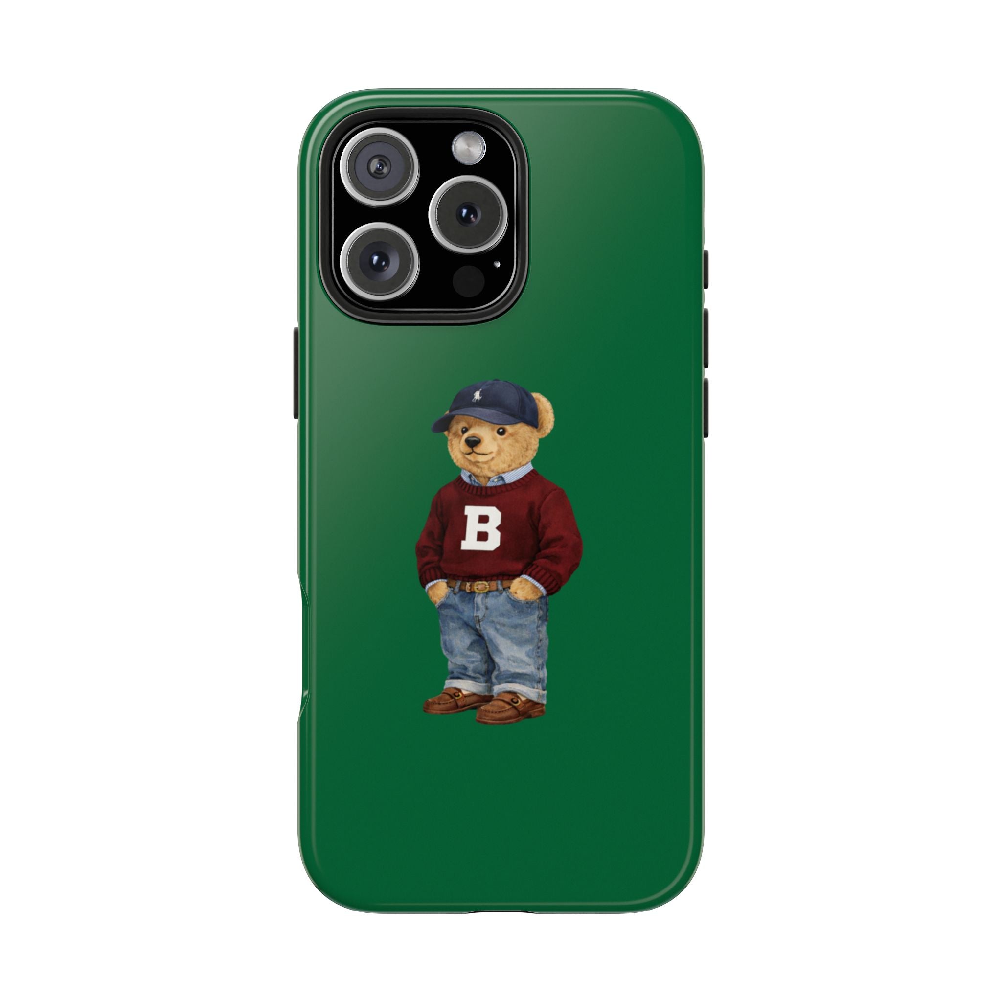 PERSONALIZED CUSTOM VARSITY LETTER RL TEDDY BEAR PHONE CASE