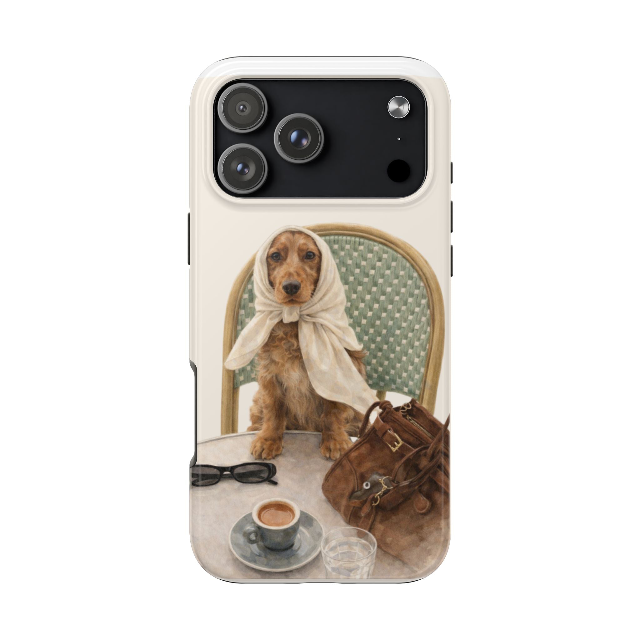 VINTAGE COFFEE IN PARIS FRENCH DOG PHONE CASE