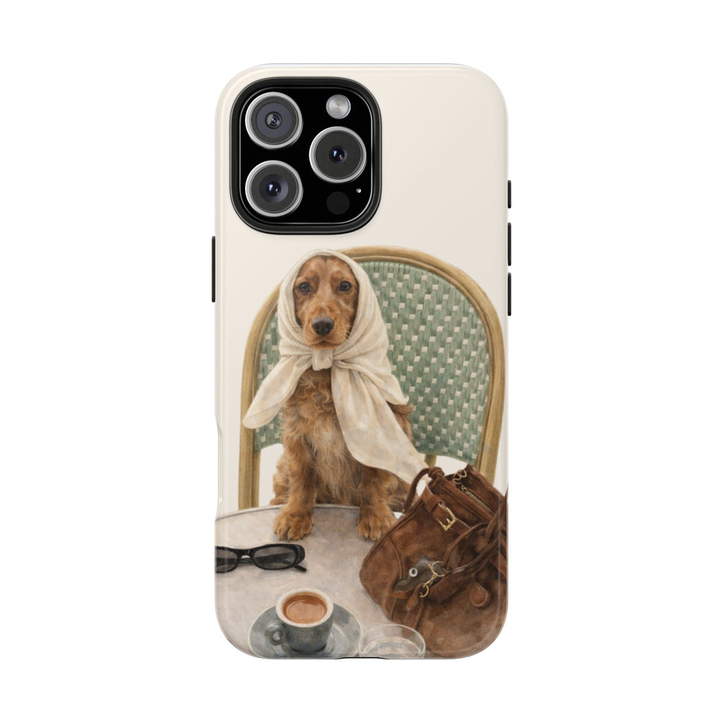 VINTAGE COFFEE IN PARIS FRENCH DOG PHONE CASE
