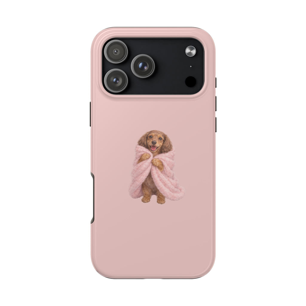 VINTAGE ROSE DACHSUND PUPPY DOG PHONE CASE
