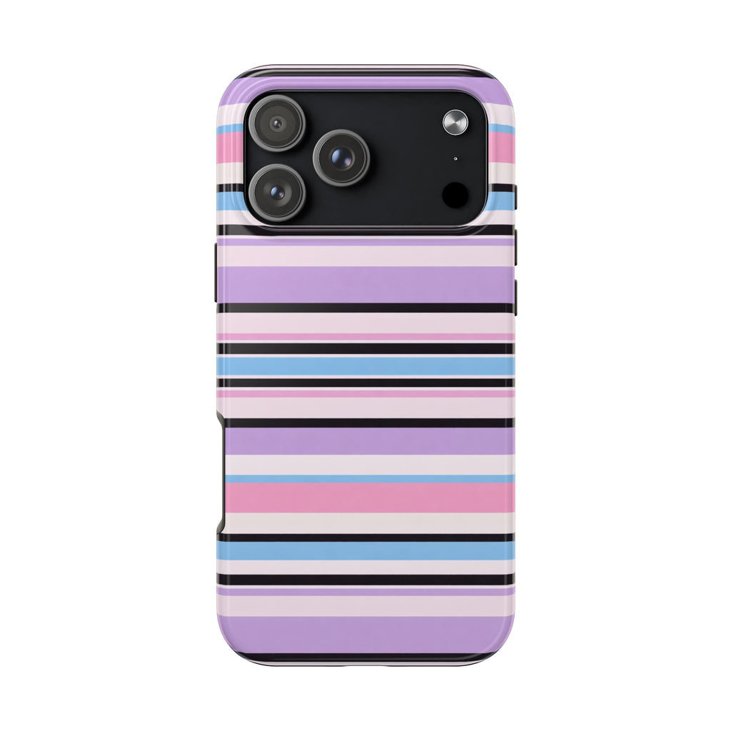 COOL GIRL STRIPES PHONE CASE